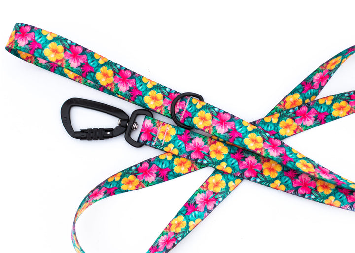 Hawaiian Floral Dog Leash | SeaFlower Co