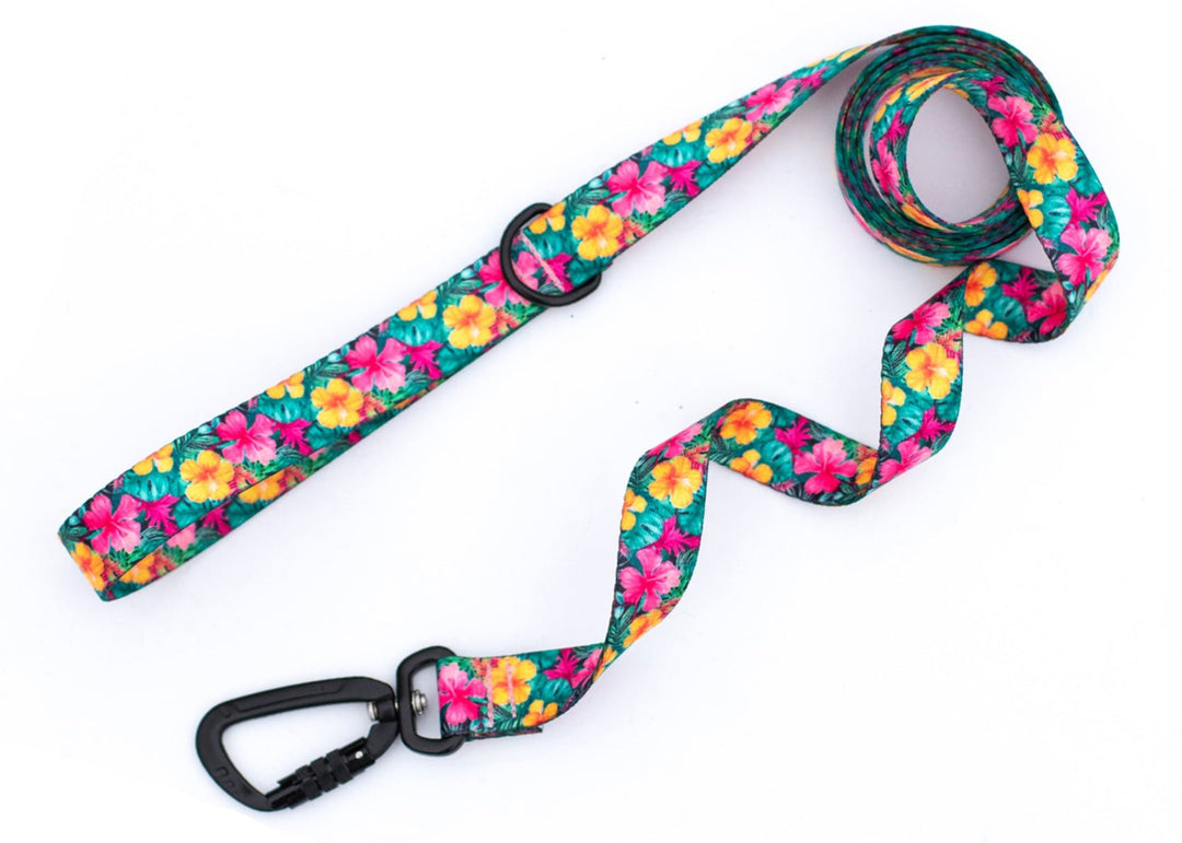 Hawaiian Floral Dog Leash | SeaFlower Co