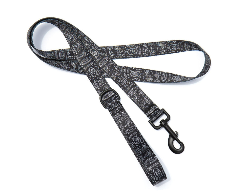 Black Tribal Dog Leash