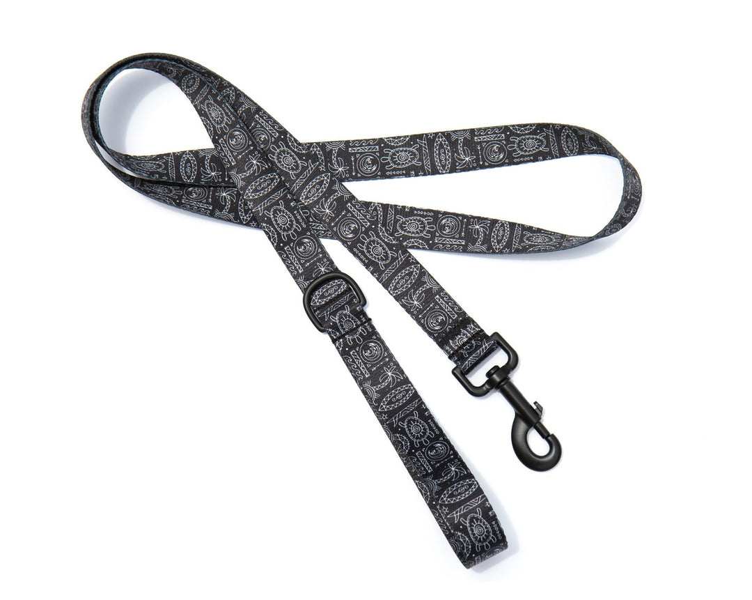 Black Tribal Dog Leash
