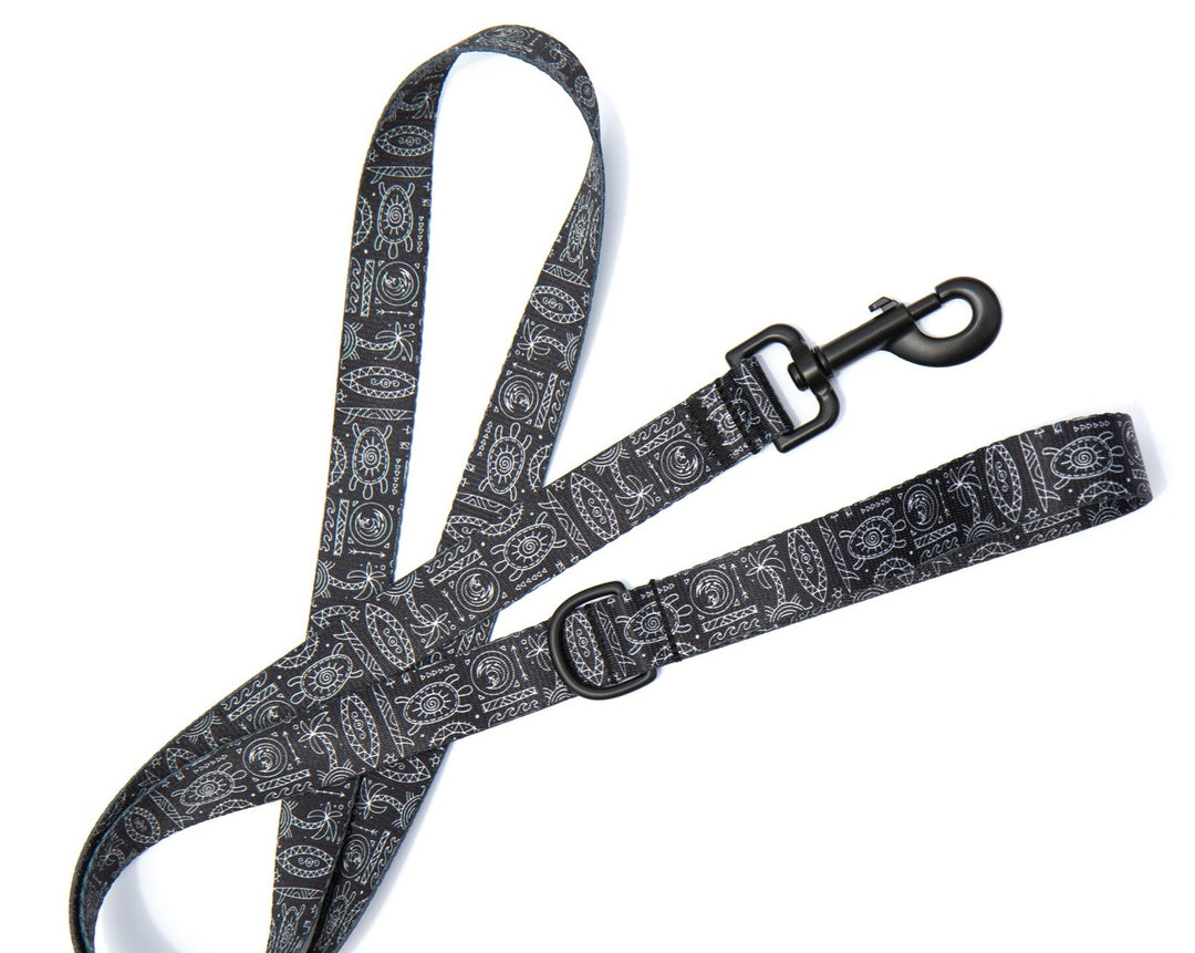 Black Tribal Dog Leash