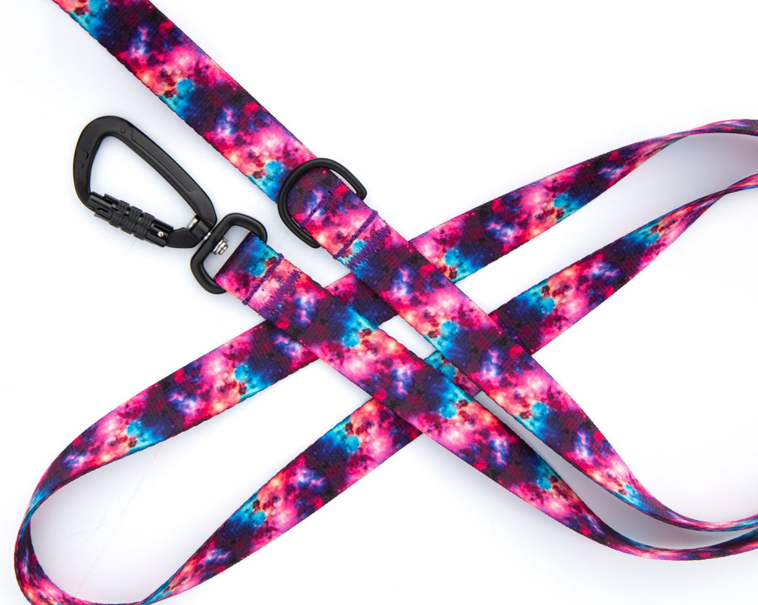 Galaxy Dog Leash With Auto-Locking Carabiner