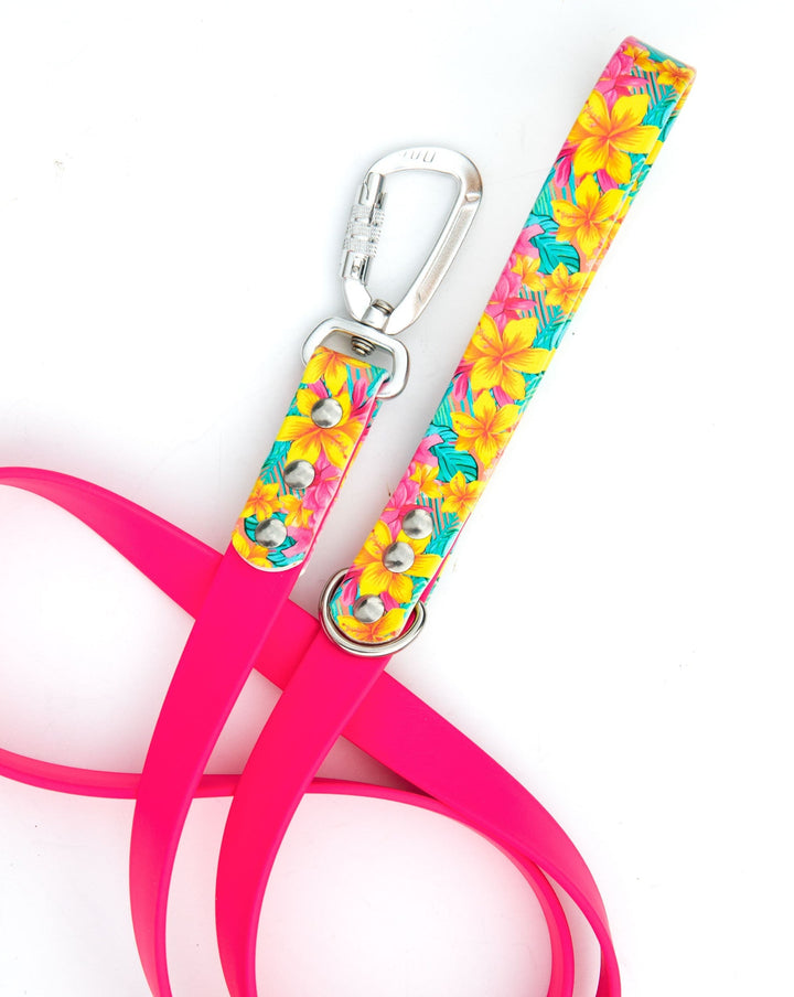 Hawaiian Floral Waterproof Dog Leash | Biothane® Pet Gear