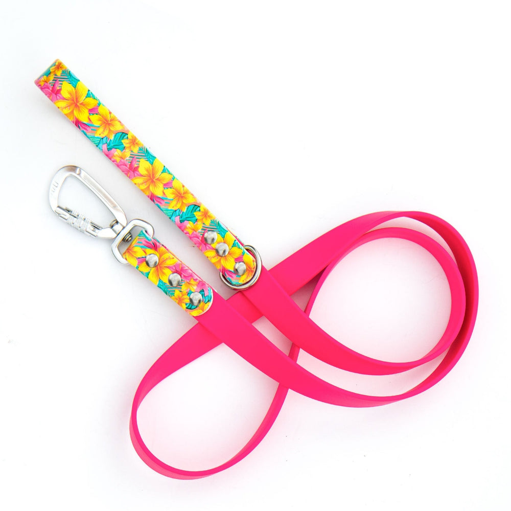 Hawaiian Floral Waterproof Dog Leash | Biothane® Pet Gear