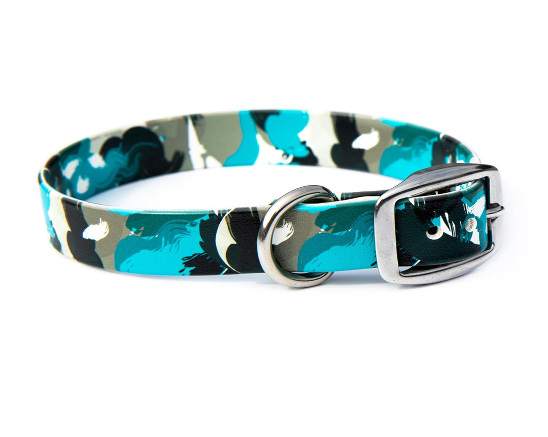 Ocean Waves BioThane® Dog Collar | SeaFlower Co
