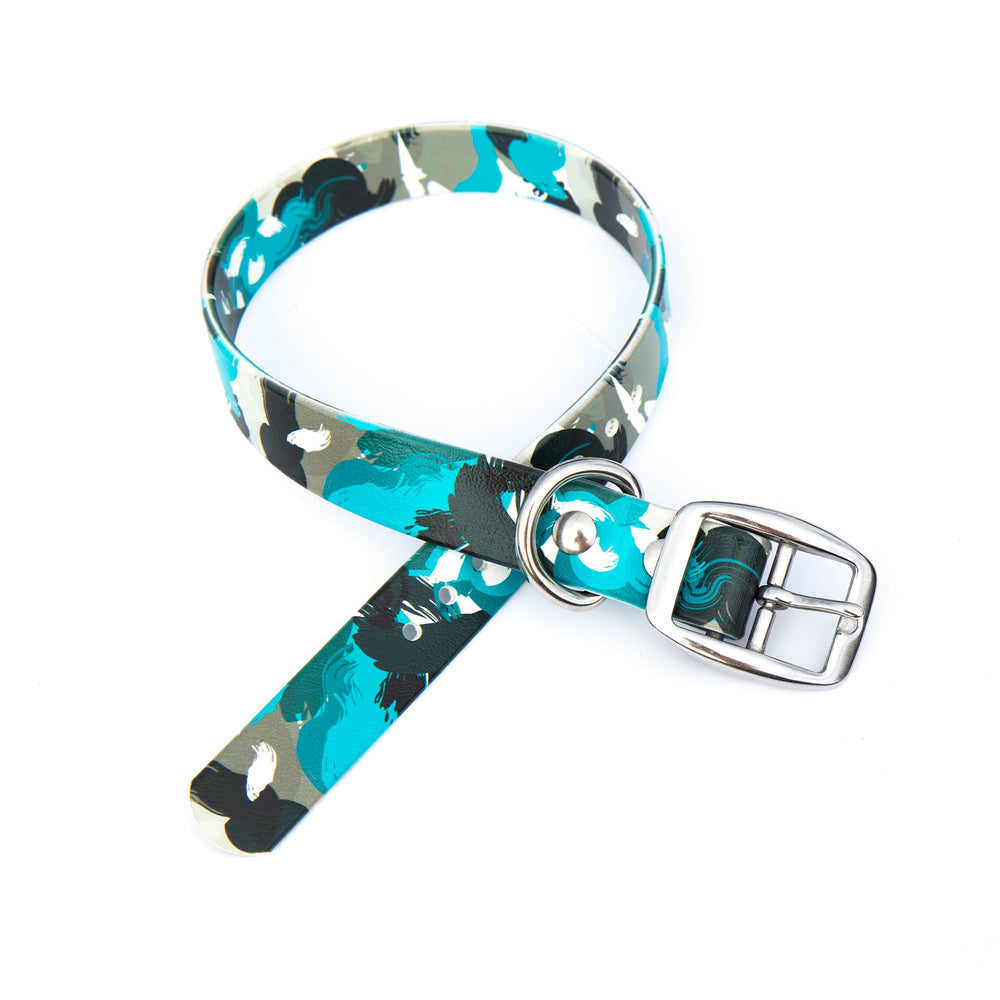 Ocean Waves BioThane® Dog Collar | SeaFlower Co