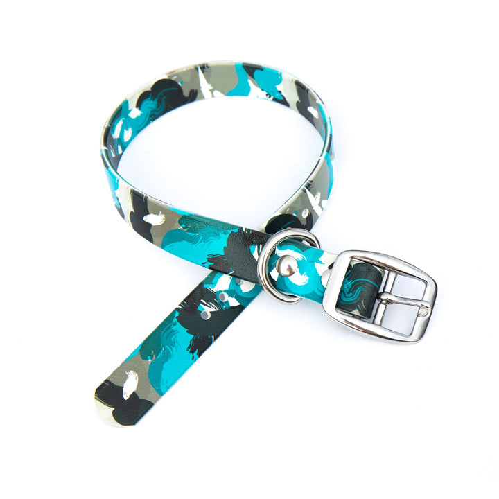 Ocean Waves BioThane® Dog Collar | SeaFlower Co