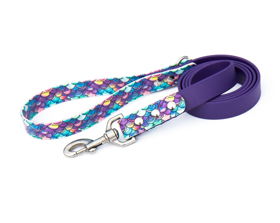 Mermaid Scales BioThane Leash | SeaFlower Co