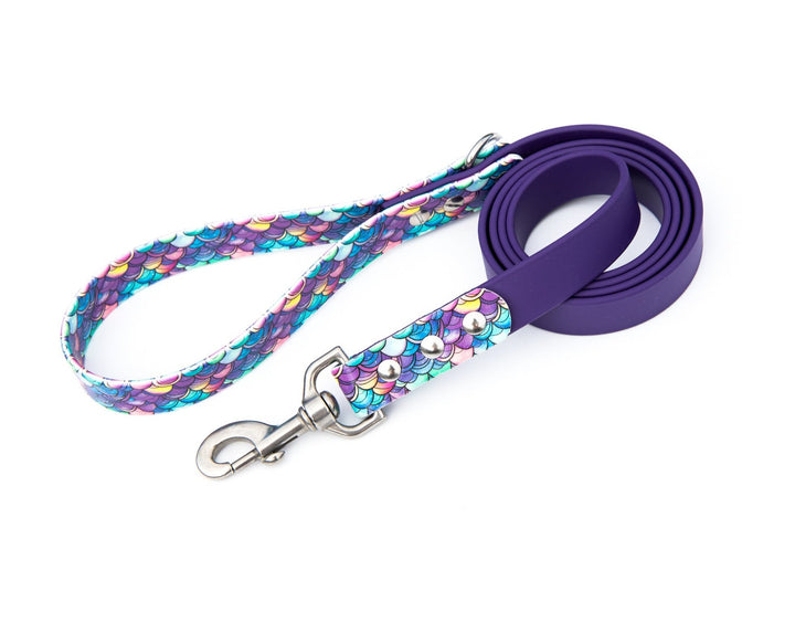 Mermaid Scales BioThane Leash | SeaFlower Co