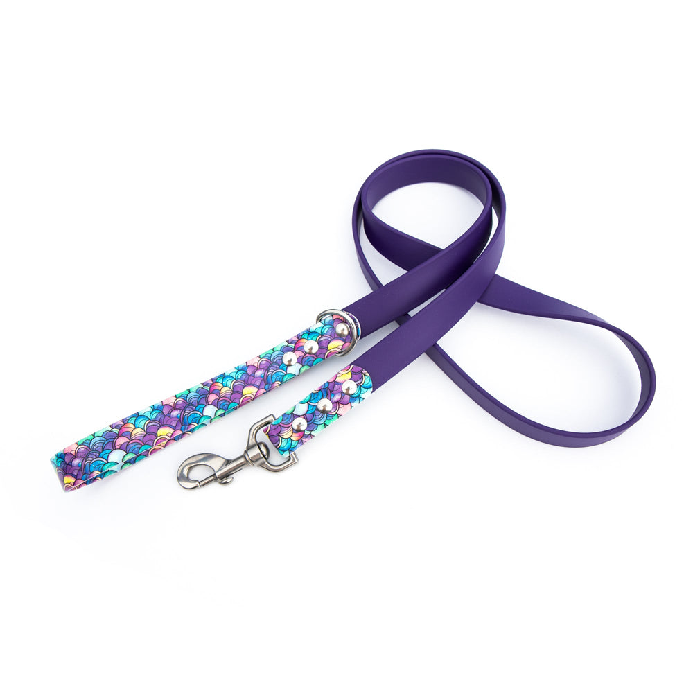 Mermaid Scales BioThane Leash | SeaFlower Co