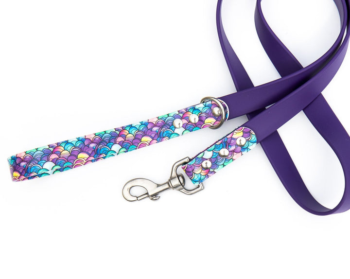 Mermaid Scales BioThane Leash | SeaFlower Co