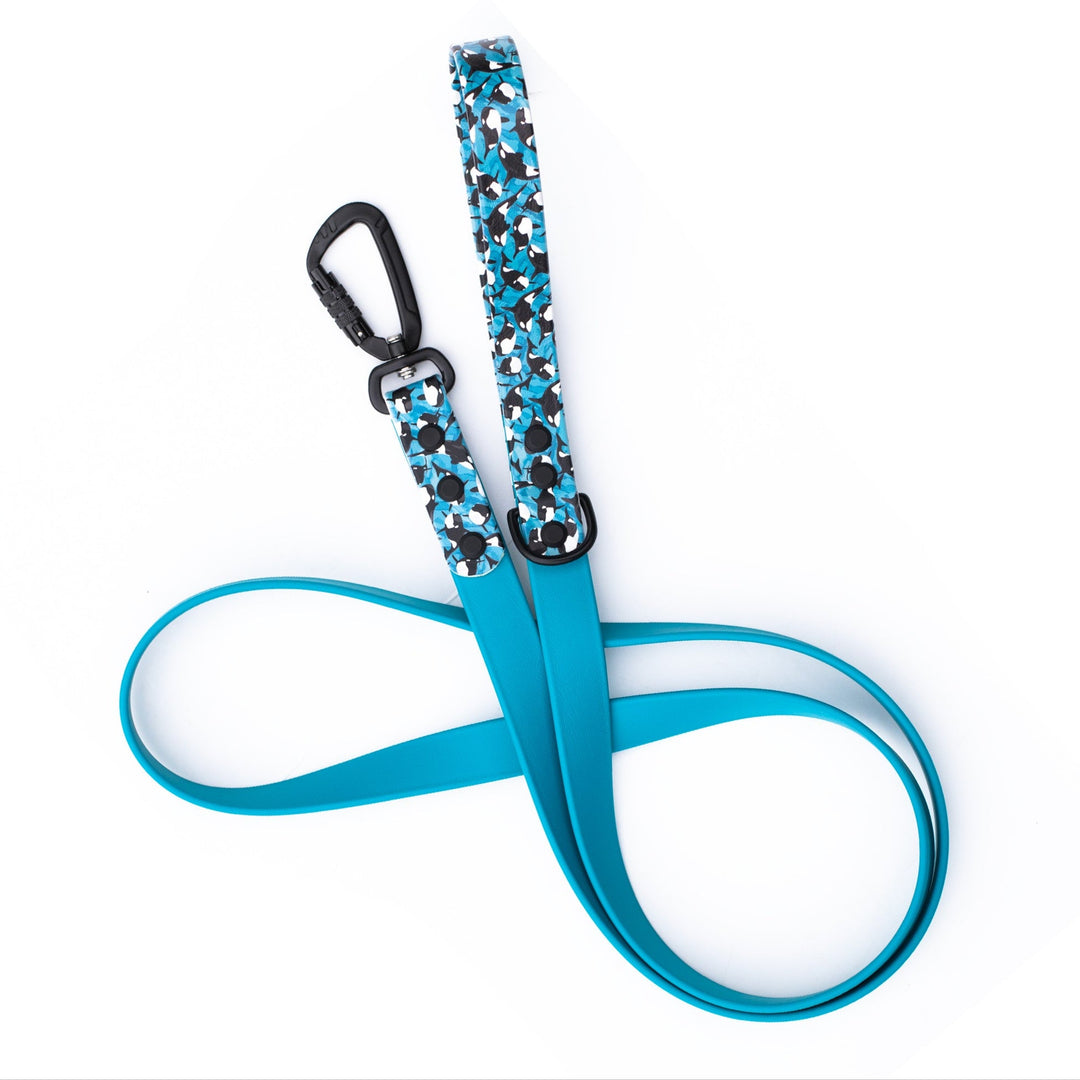Orca UV printed BioThane® Dog Leash | Waterproof Dog Gear | SeaFlower Co