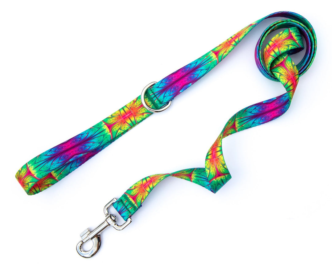 Green Abstract Dog Leash | SeaFlower Co
