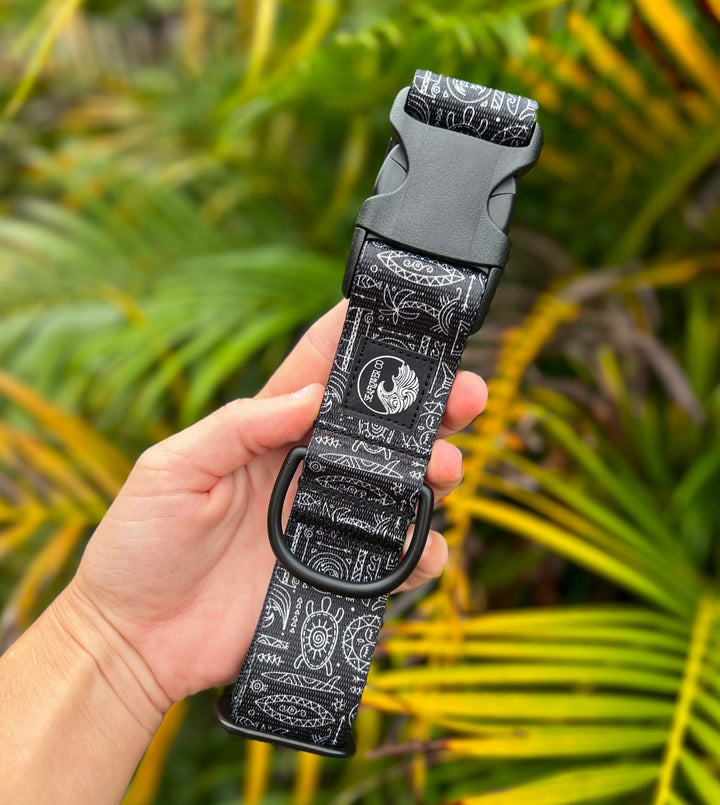 Black & White Surf Tribal Dog Collar