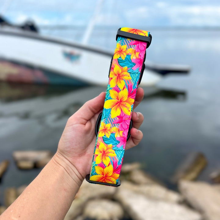 Yellow Hawaiian Floral Dog Collar | SeaFlower Co
