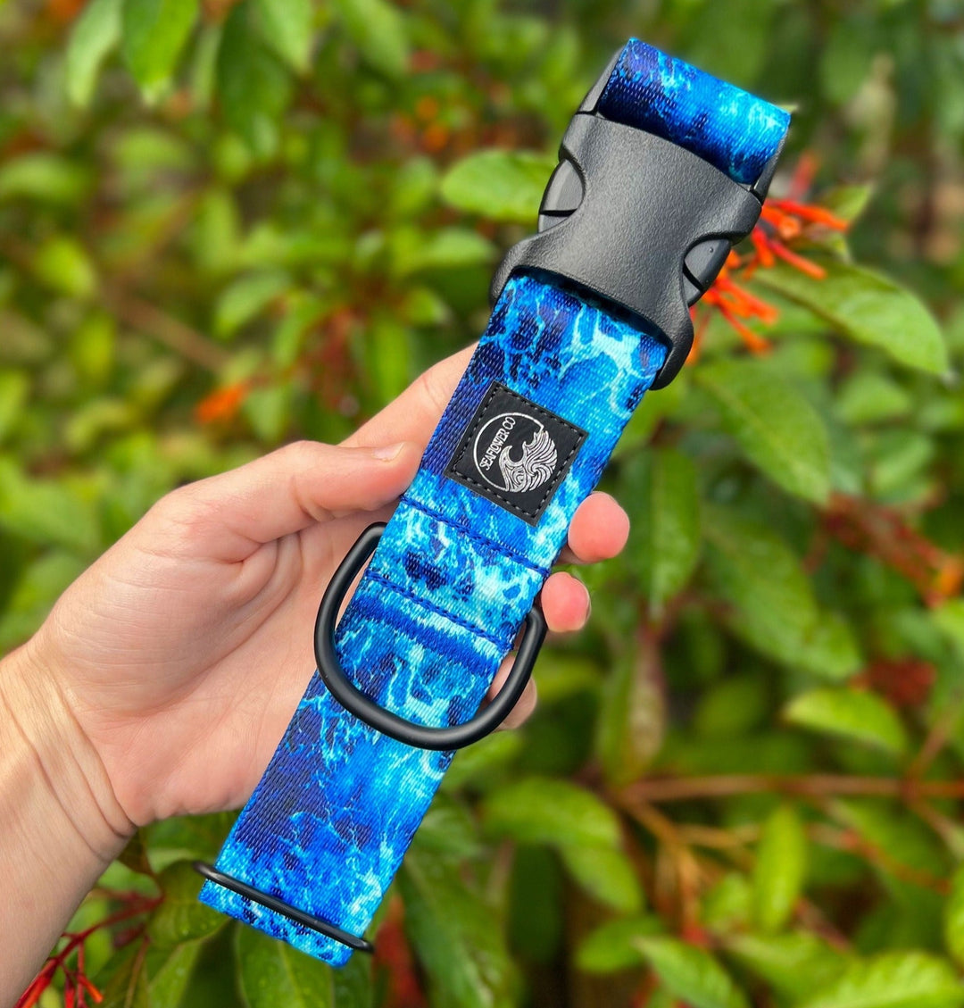 Blue Wave Dog Collar | SeaFlower Co