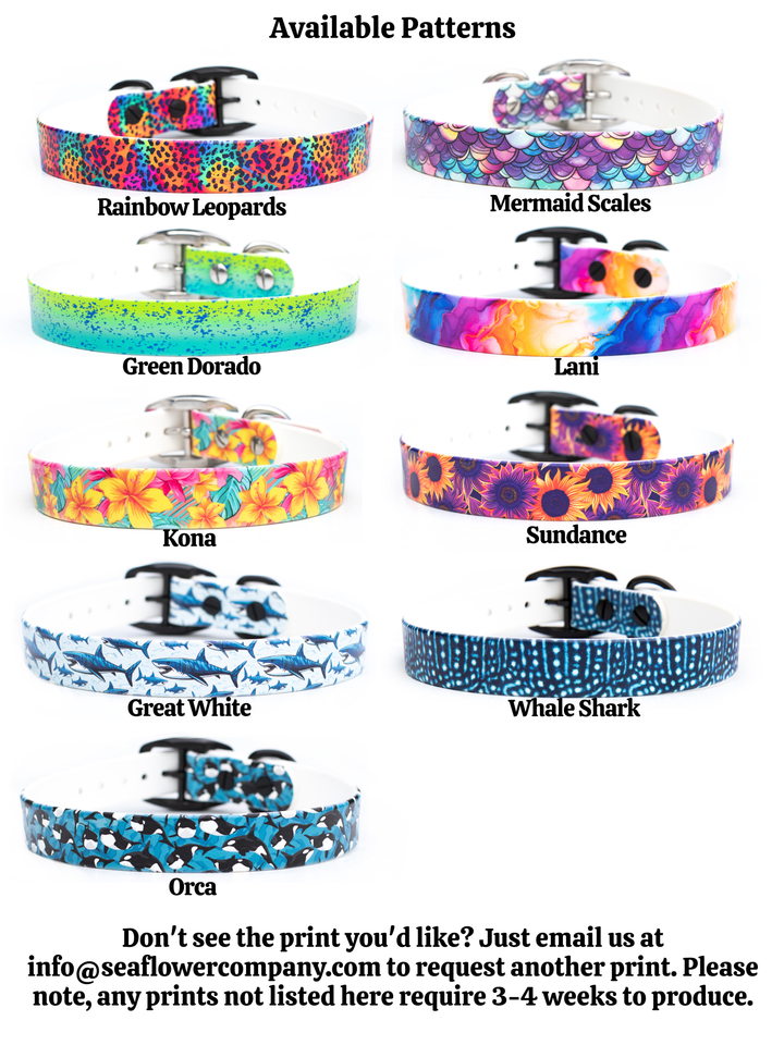 Fi Compatible Series 3/3+ 1" Width Patterned BioThane® Martingale Collar
