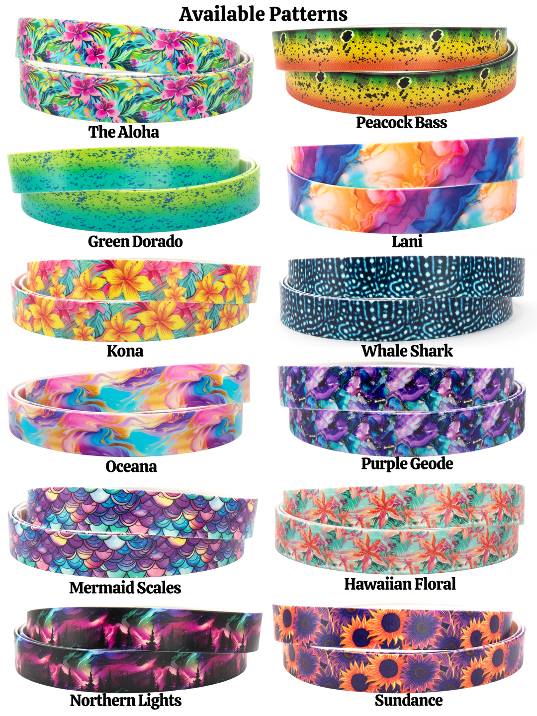 Fi Compatible 3/3+ Limited Slip Patterned BioThane® Collar With Buckle