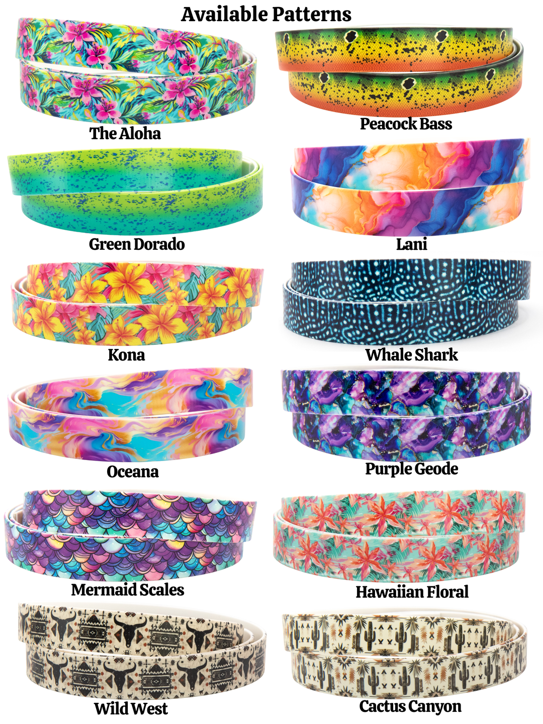 UV-Printed BioThane® 1" Width Martingale Collars | Pick Your Pattern