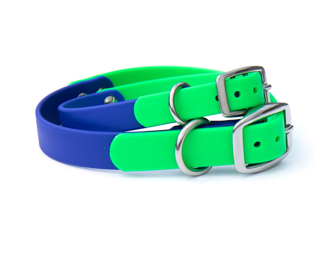 Blue & Green Waterproof Collar
