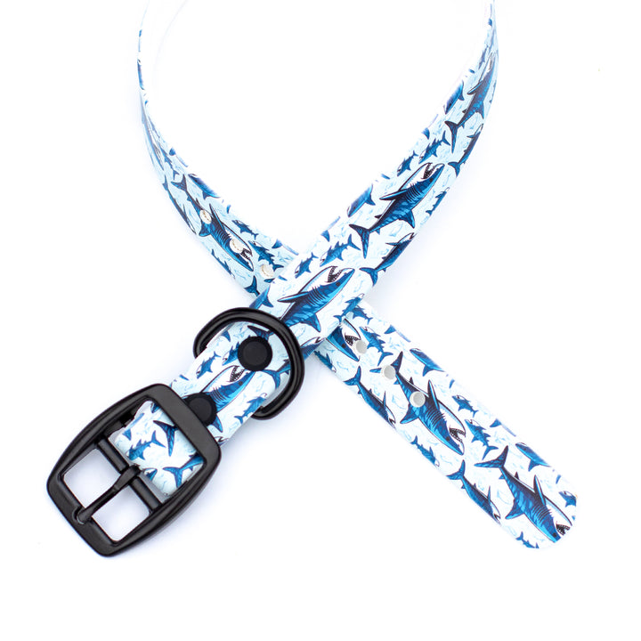 Great White Shark BioThane® Dog Collar | Waterproof Dog Gear