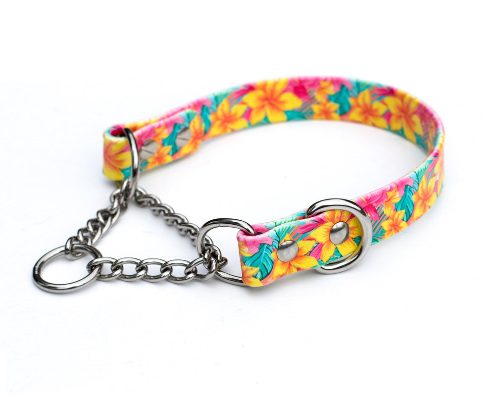 Waterproof Hawaiian Floral Biothane® Martingale Collar