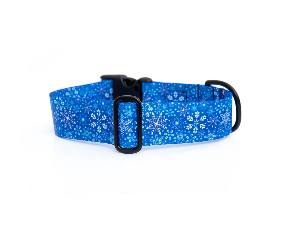 Blue Snowflake Dog Collar | SeaFlower Co
