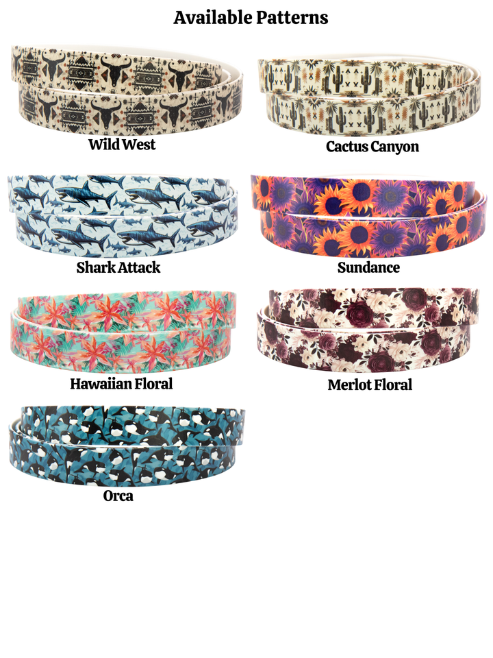 Fi Compatible 3/3+ Patterned BioThane® Collar With Personalized Nameplate