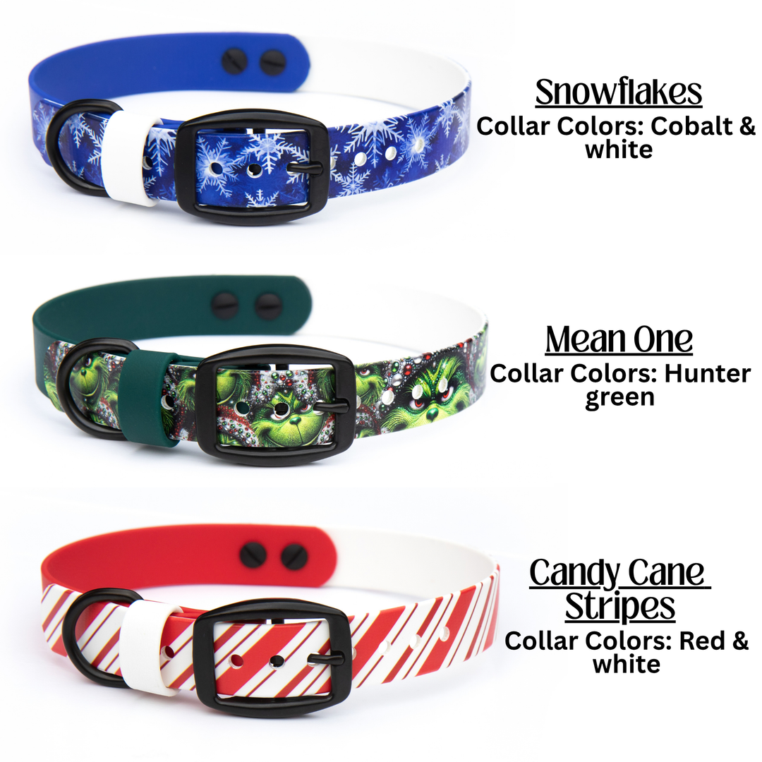 Christmas/Winter UV-Printed BioThane® Collar