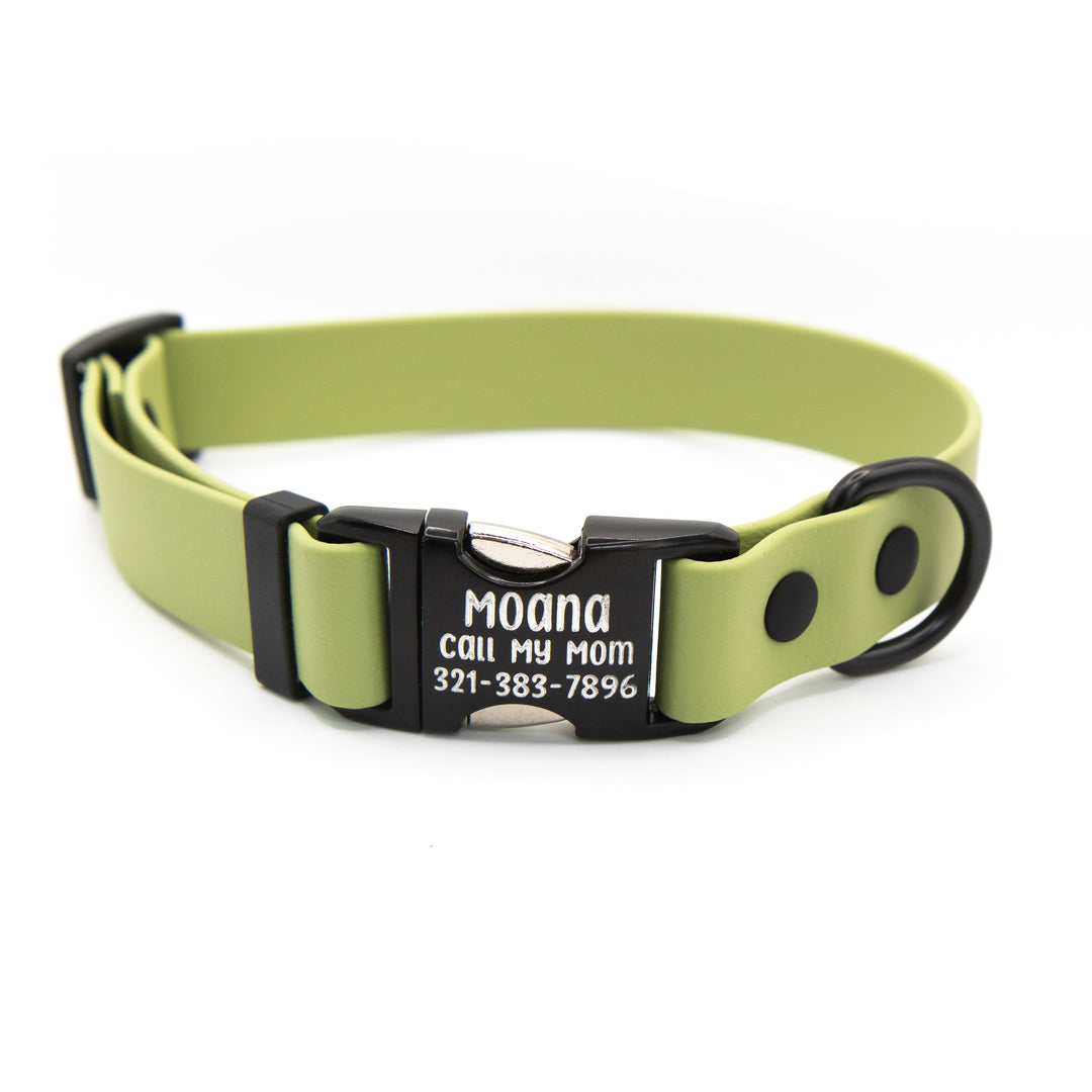 Personalized Adjustable BioThane® Dog Collar | SeaFlower Co