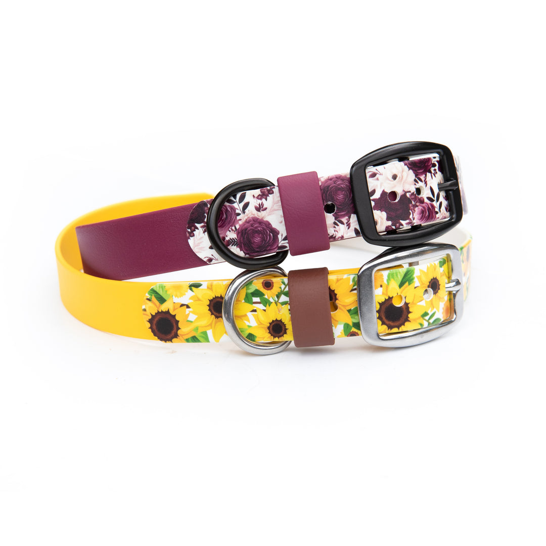 Fall Floral UV-Printed BioThane® Collar