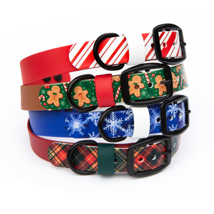 Christmas Holiday UV-Printed BioThane® Collars