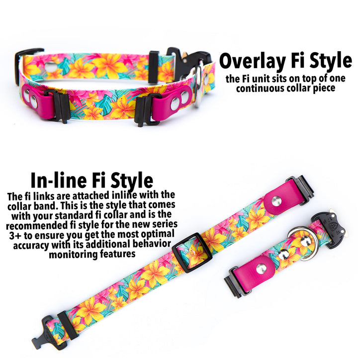 Fi Compatible Series 3/3+ Adjustable Side Release Buckle Patterned BioThane® Collar