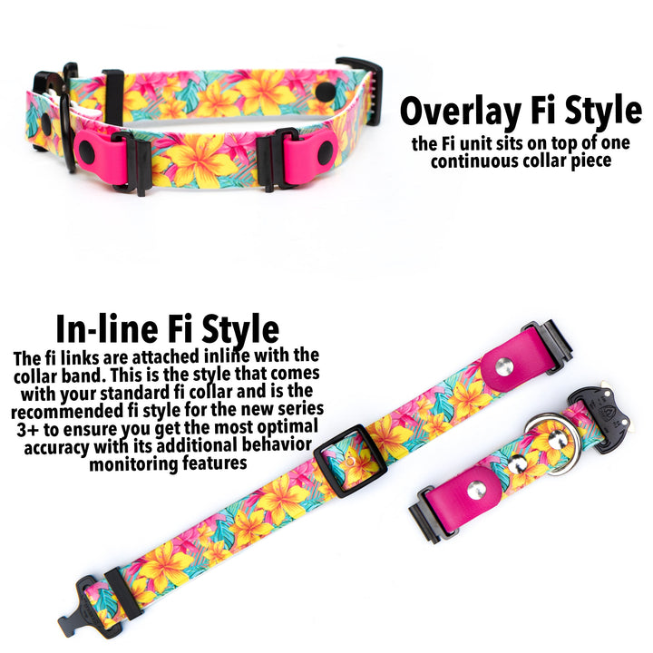 Fi Compatible Series 3/3+ Adjustable Side Release Buckle Patterned BioThane® Collar