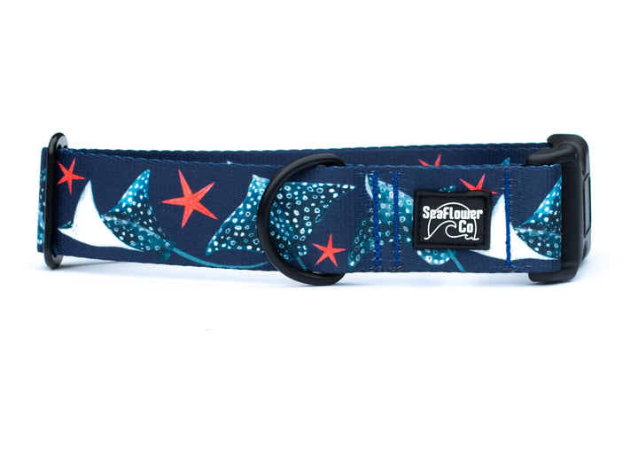 Spotted Eagle Ray Durable Dog Collar | SeaFlower Co