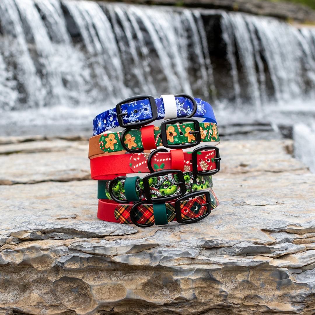 Christmas Holiday UV-Printed BioThane® Collars
