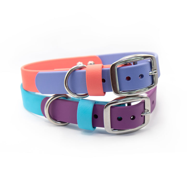 Two-Toned Waterproof BioThane® Collar With Strap Keeper