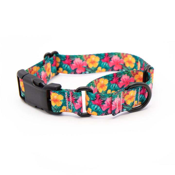 Hawaiian Floral Martingale Collar With Buckle | SeaFlower Co