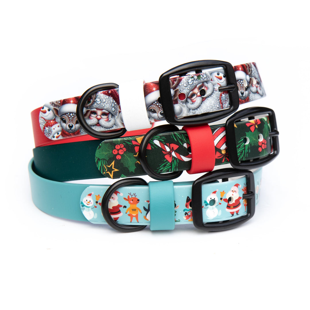 Holiday UV-Printed BioThane® Collars | SeaFlower Co