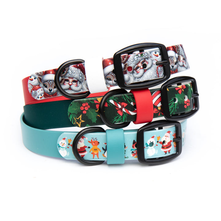 Holiday UV-Printed BioThane® Collars | SeaFlower Co