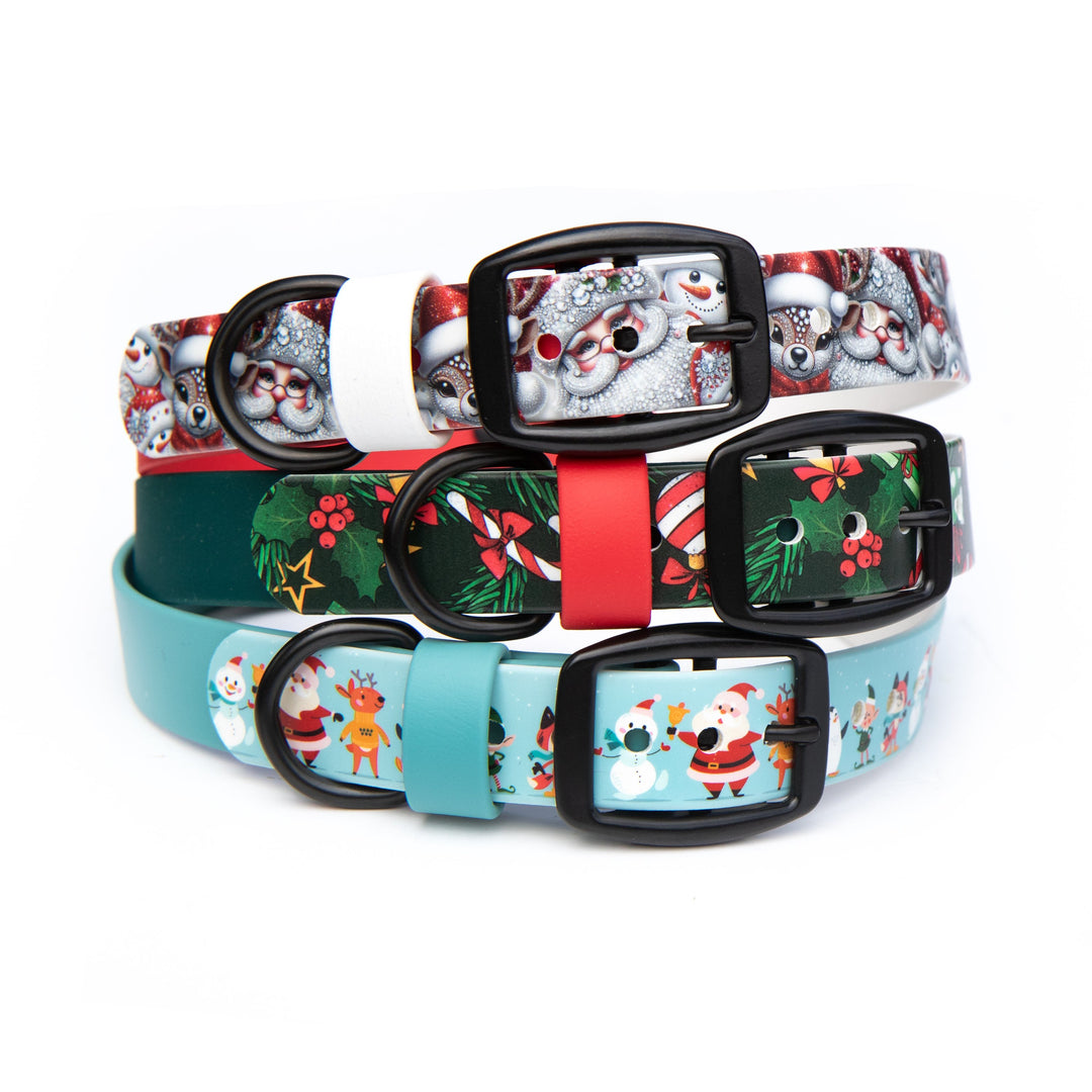 Holiday UV-Printed BioThane® Collars | SeaFlower Co