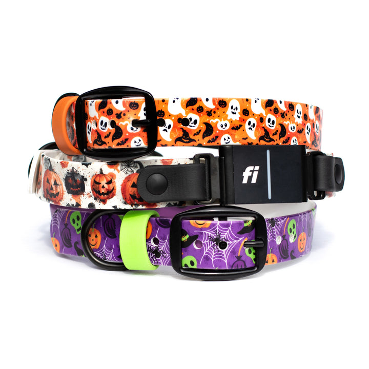 Fi Compatible 3/3+ Halloween Dog Collar | Waterproof Dog Gear