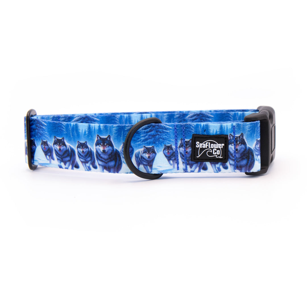 Vibrant Wolves Dog Collar | SeaFlower Co