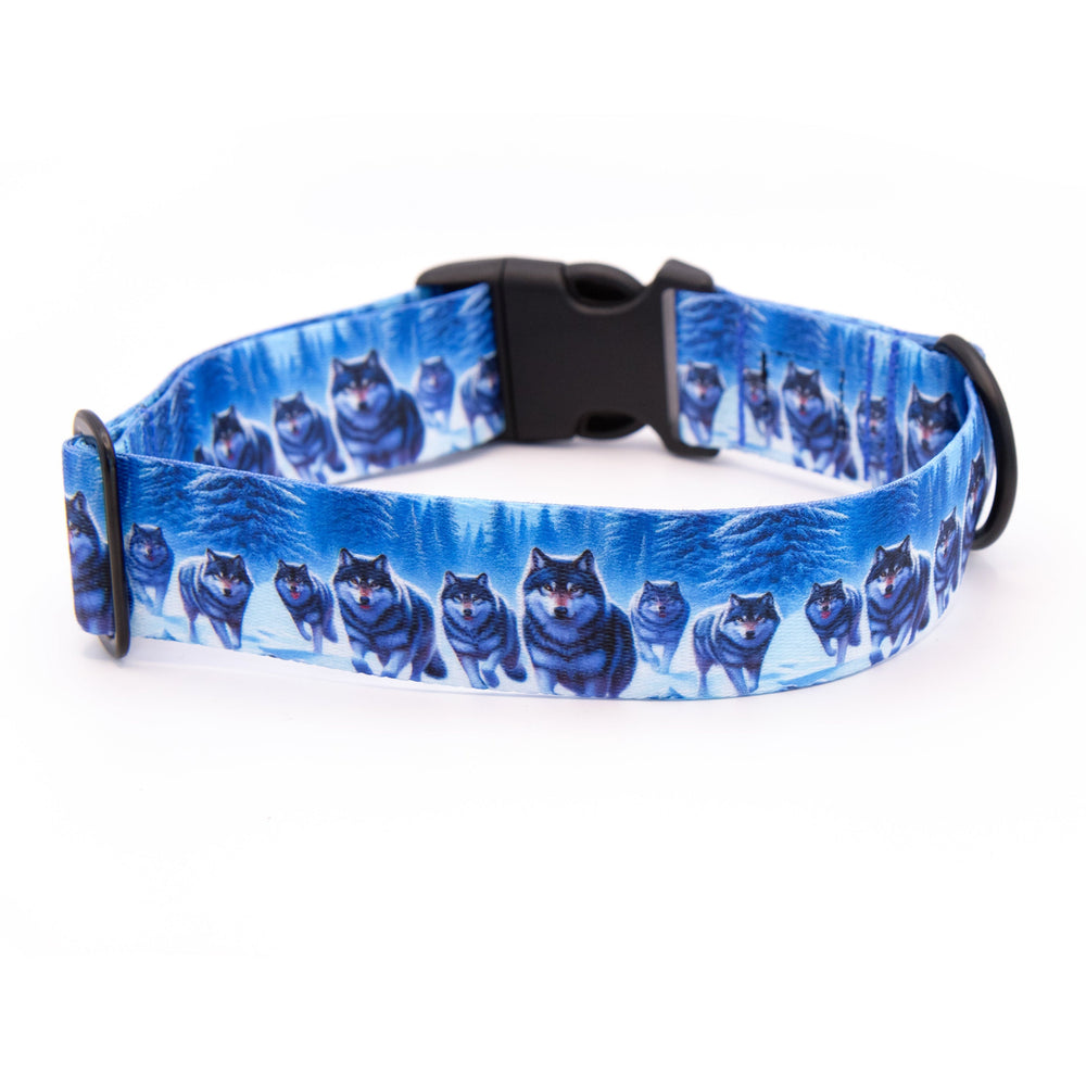 Vibrant Wolves Dog Collar | SeaFlower Co