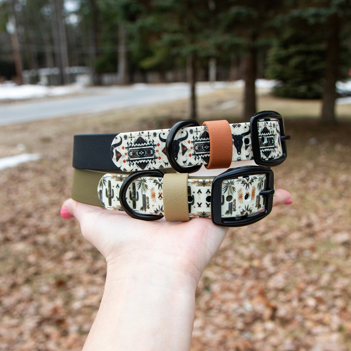Western UV Printed BioThane Dog Collar | Waterproof Dog Gear