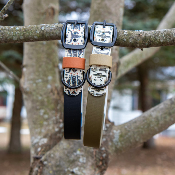 Western UV Printed BioThane Dog Collar | Waterproof Dog Gear