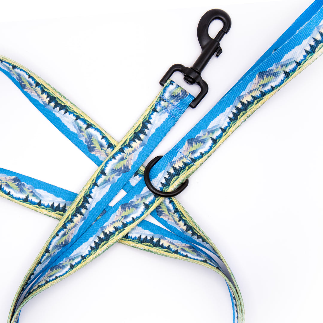 Vibrant Mountain Range Scenery Dog Leash