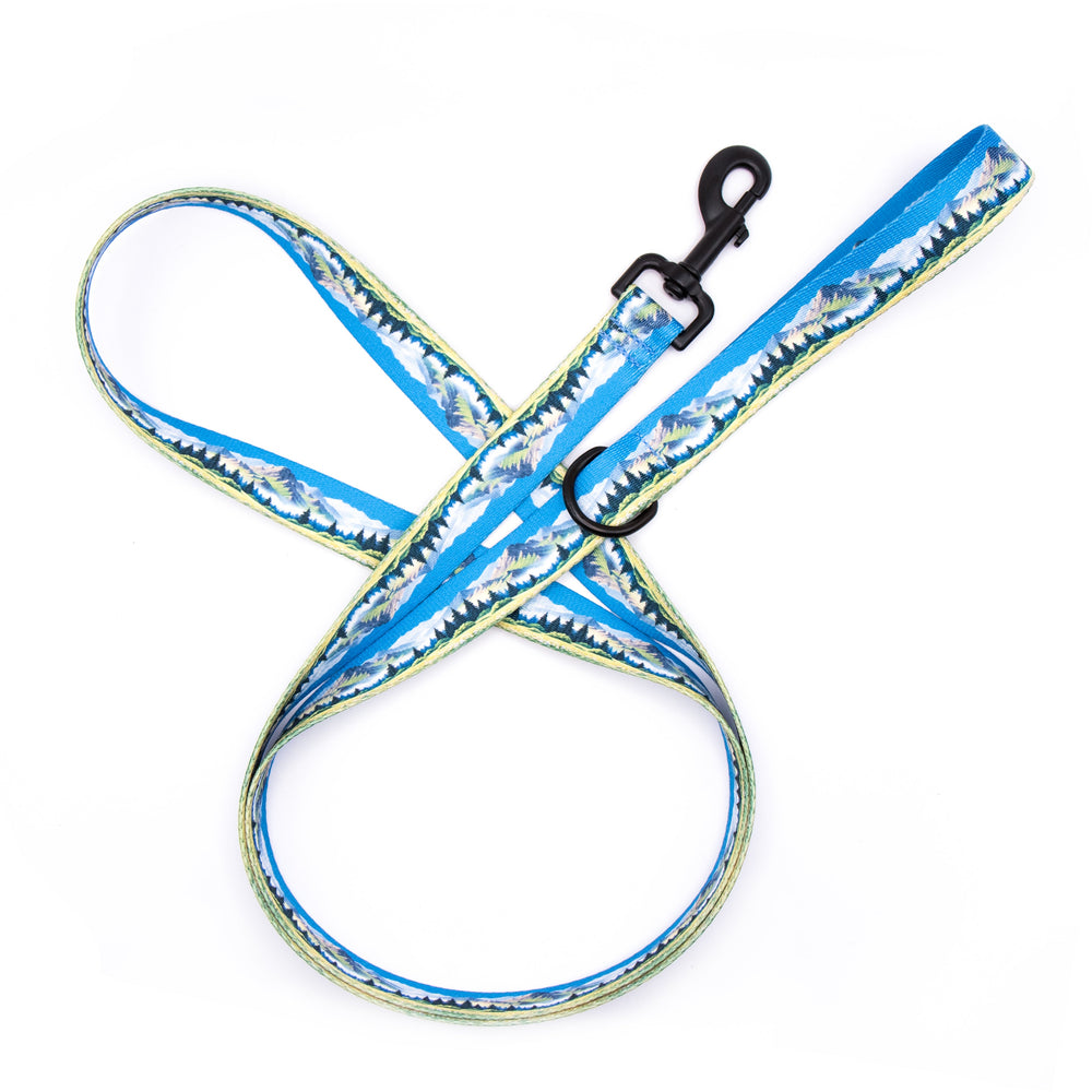 Vibrant Mountain Range Scenery Dog Leash