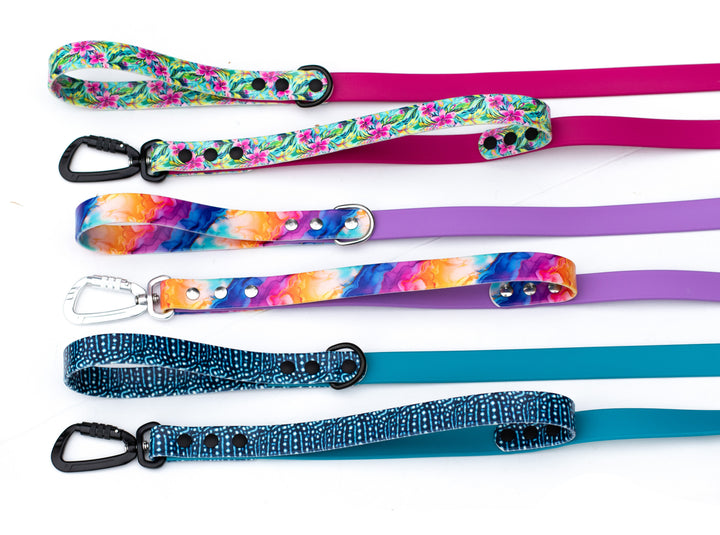 UV-Printed BioThane® Leash With Traffic Handle | Pick Your Pattern