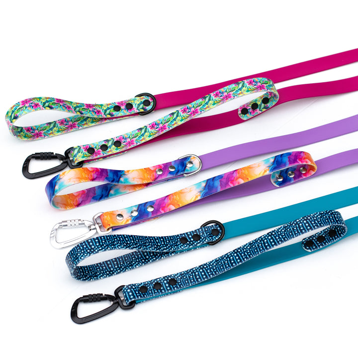 UV-Printed Waterproof BioThane Leash With Traffic Handle